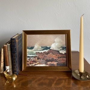 8x10 Gold Framed Ocean Landscape Seascape Print